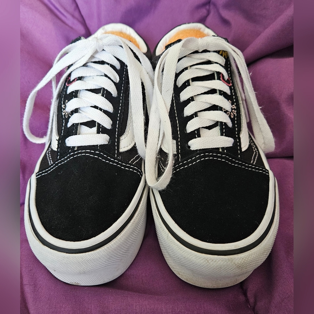 Gently Used - Vans Off The Wall‎ Old Skool stackform sneakers floral embroidery - Picture 3 of 8